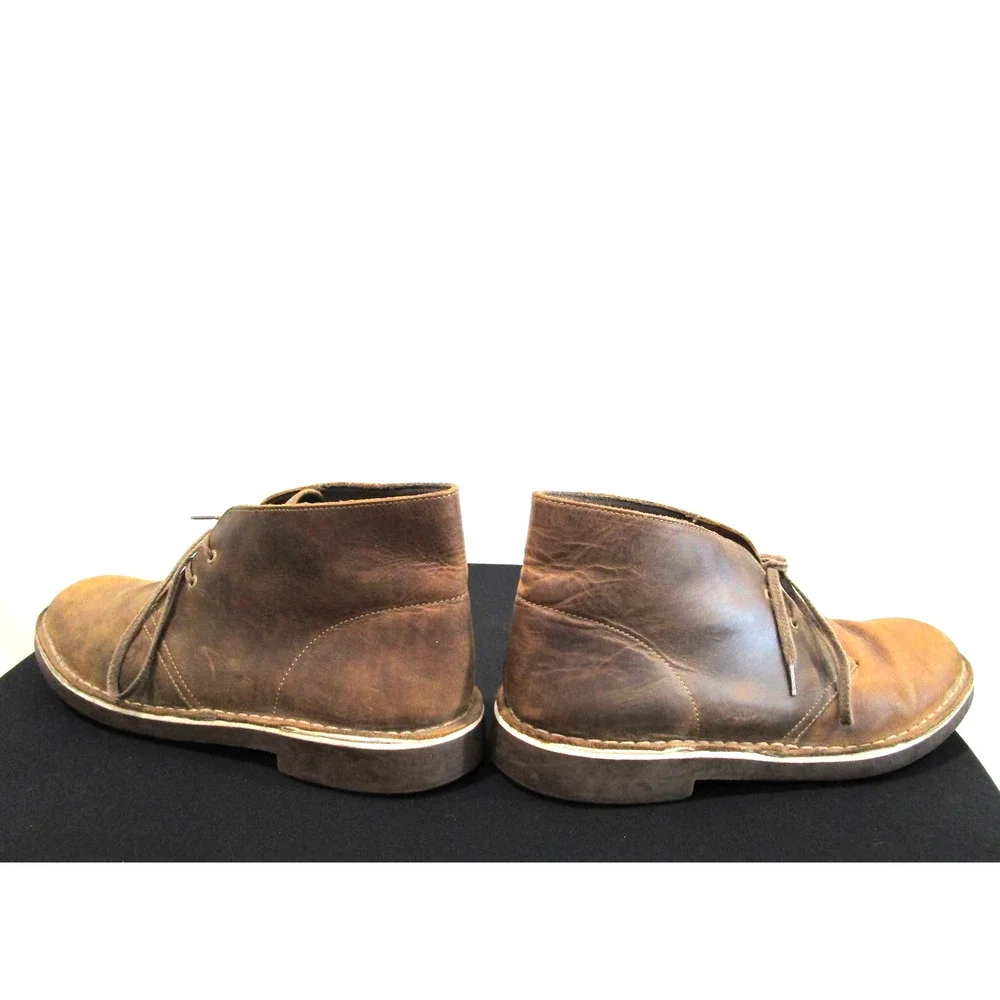 Clarks Brown Leather Bushacre 2 Chukka Desert Boots Men 10.5 M